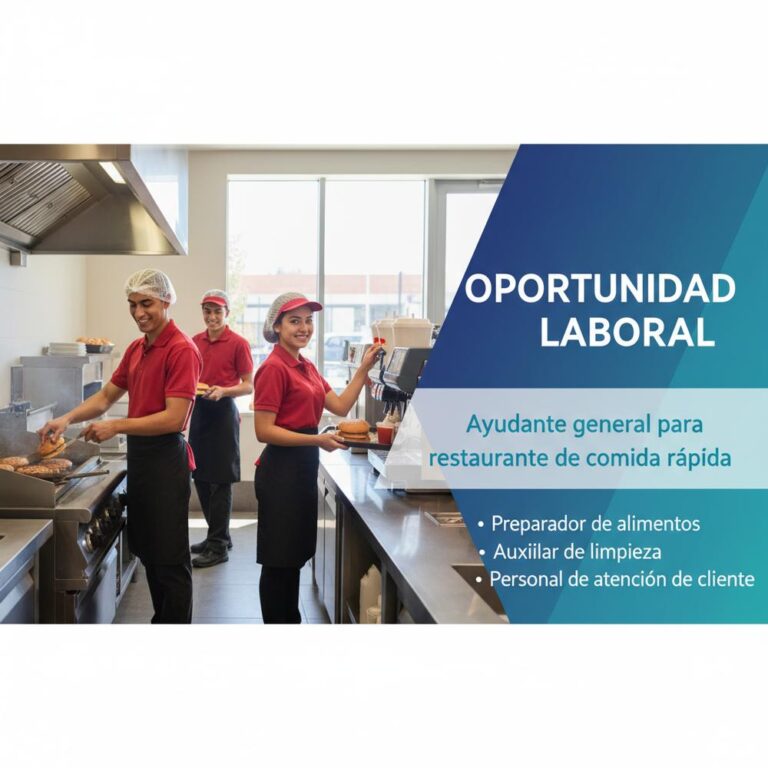 Lee más sobre el artículo Ayudante general para restaurante de comida rápida