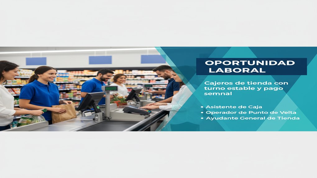 Lee más sobre el artículo Cajeros de tienda con turno estable y pago semanal