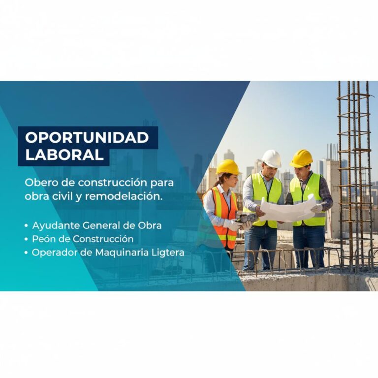 Lee más sobre el artículo Obrero de construcción para obra civil y remodelación